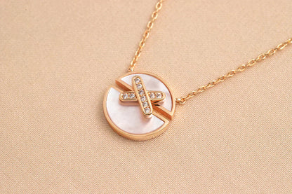 [Glitter Jewelry]JEUX DE ROSE GOLD DIAMOND NECKLACE