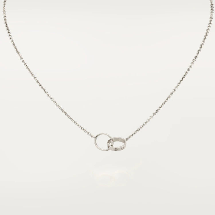 [Glitter Jewelry]LOVE NECKLACE PINK GOLD AND SILVER