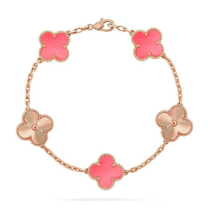 [Glitter] CLOVER 5 MOTIFS  PINK MOP BRACELET COLLECTION