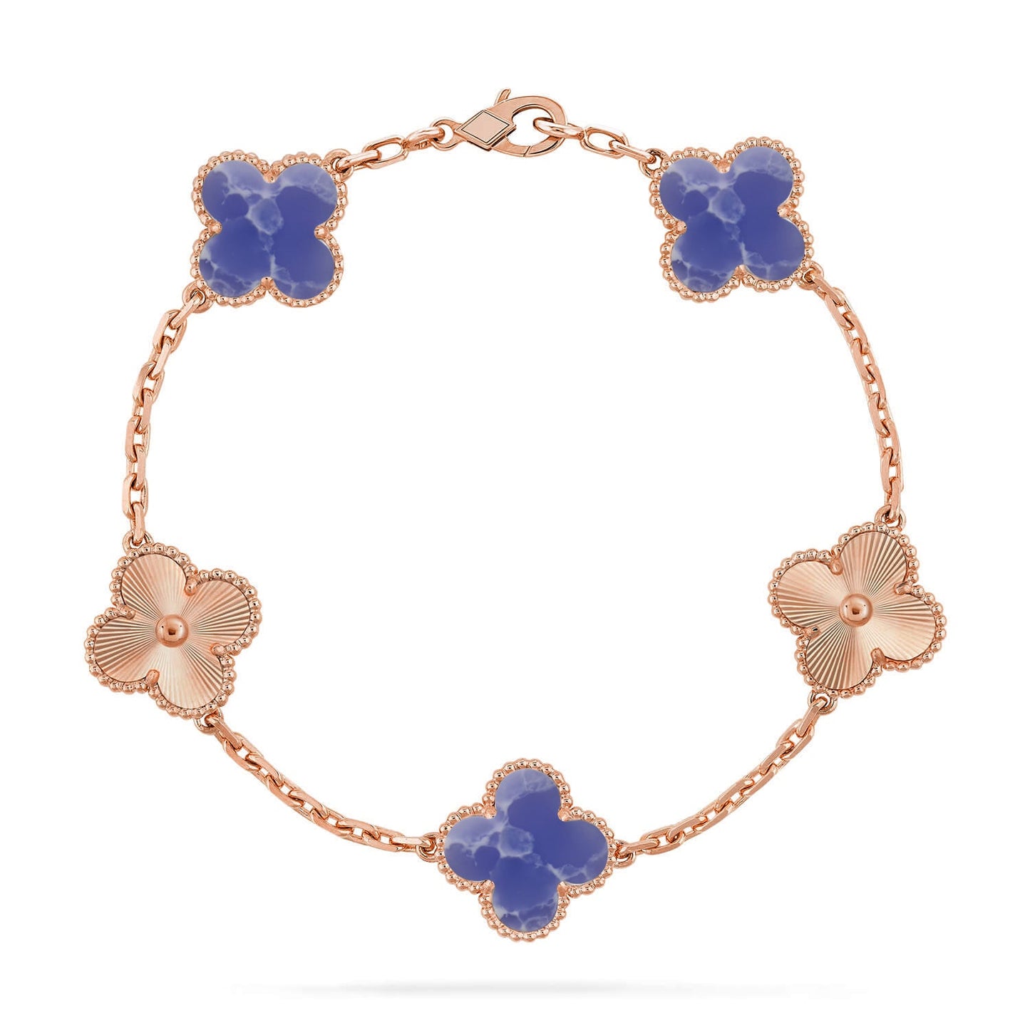 [Glitter]CLOVER 5 MOTIF BLUE VEINS BRACELET COLLECTION
