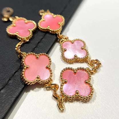[Glitter] CLOVER 5 MOTIFS  PINK MOP BRACELET COLLECTION