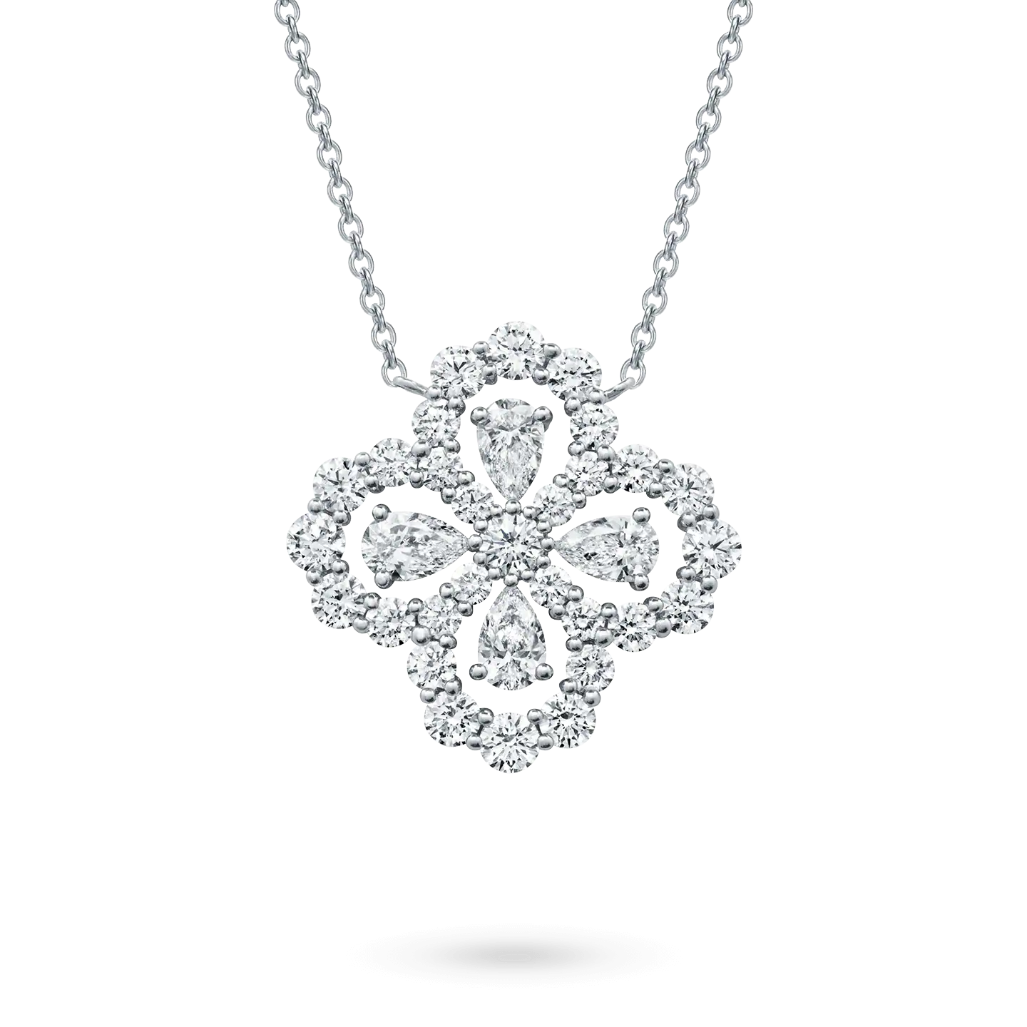 [Glitter Jewelry]LOOP NECKLACE FULL MOTIF DIAMOND 16MM MULTIPLE COLORS
