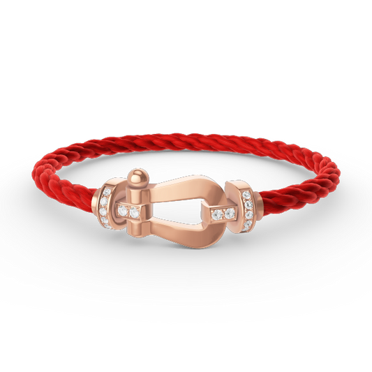 [Glitter Jewelry]FORCE LARGE HORSESHOE HALF DIAMOND BRACELET ROSE GOLD