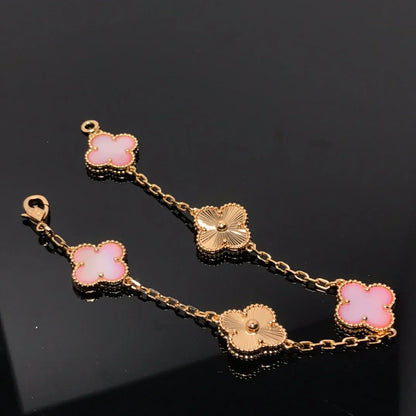 [Glitter] CLOVER 5 MOTIFS  PINK MOP BRACELET COLLECTION