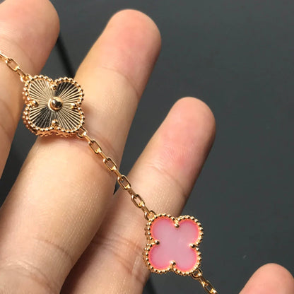 [Glitter] CLOVER 5 MOTIFS  PINK MOP BRACELET COLLECTION